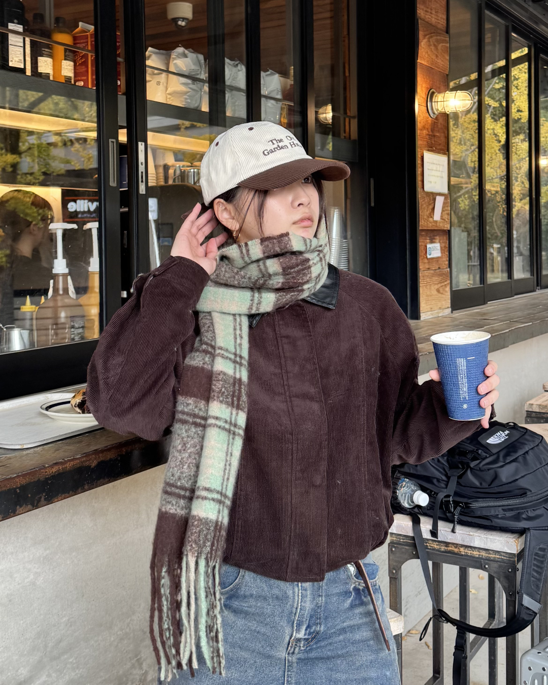 【即納】コーデュロイレザーカラーブルゾン K5018