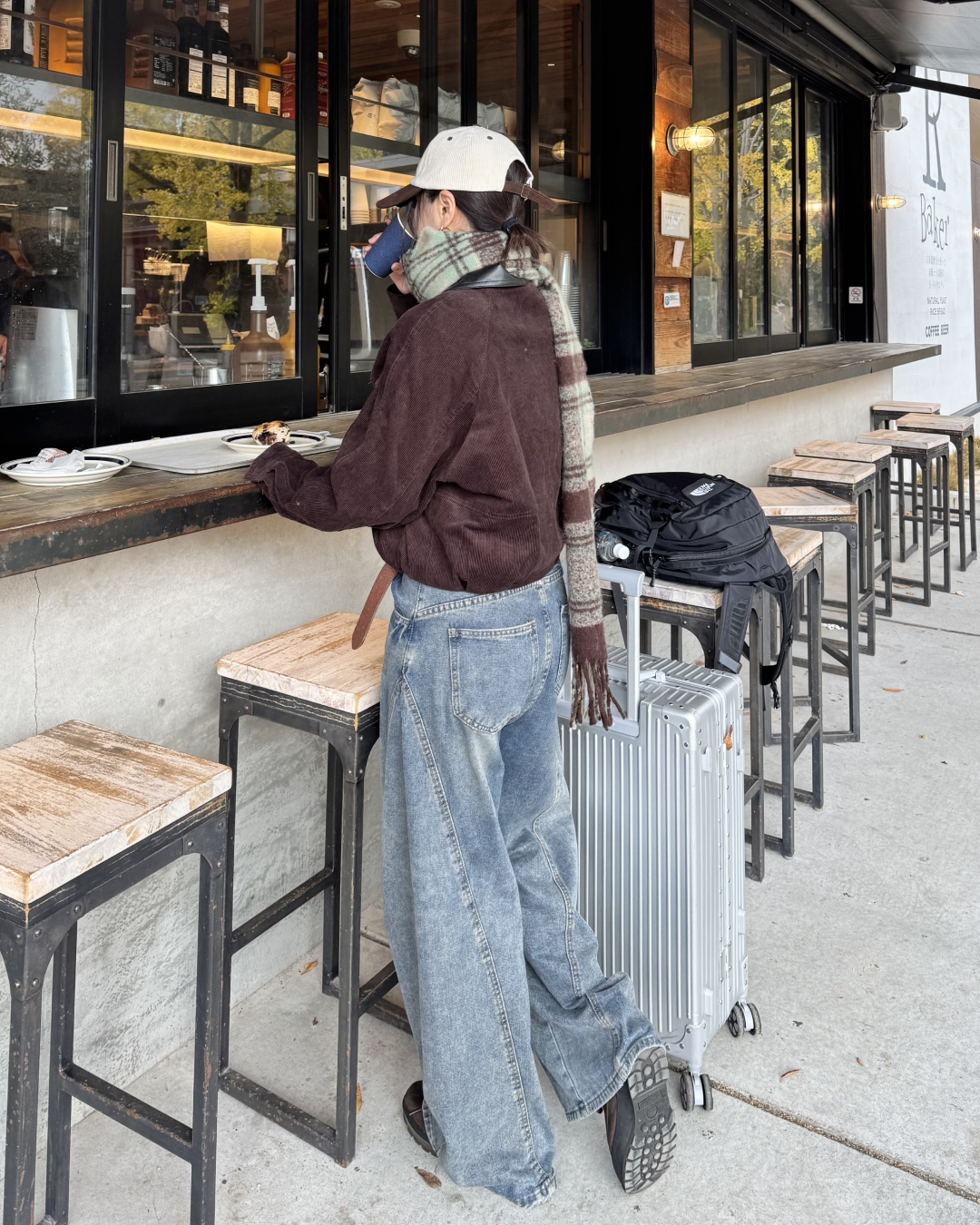 【即納】コーデュロイレザーカラーブルゾン K5018