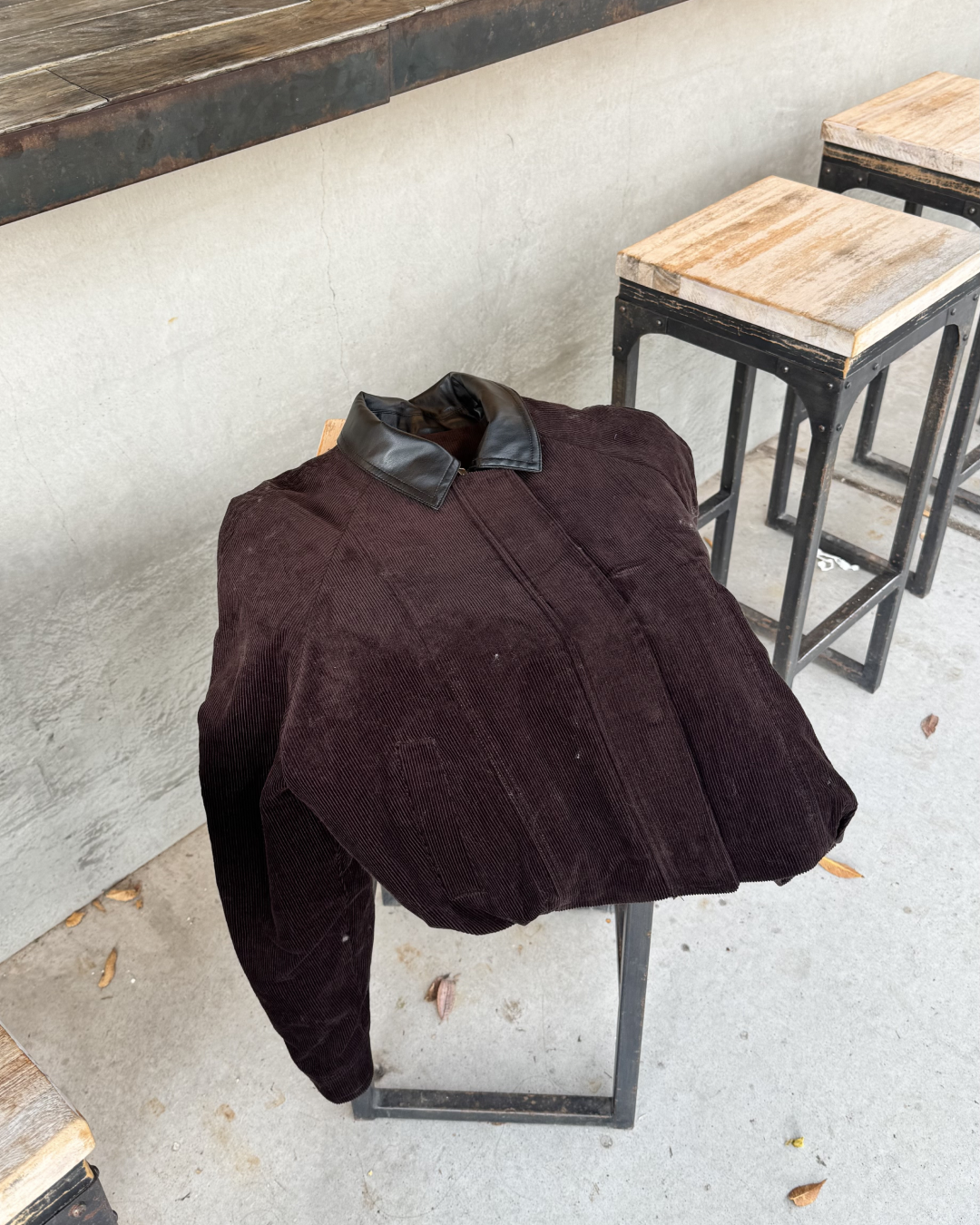 【即納】コーデュロイレザーカラーブルゾン K5018