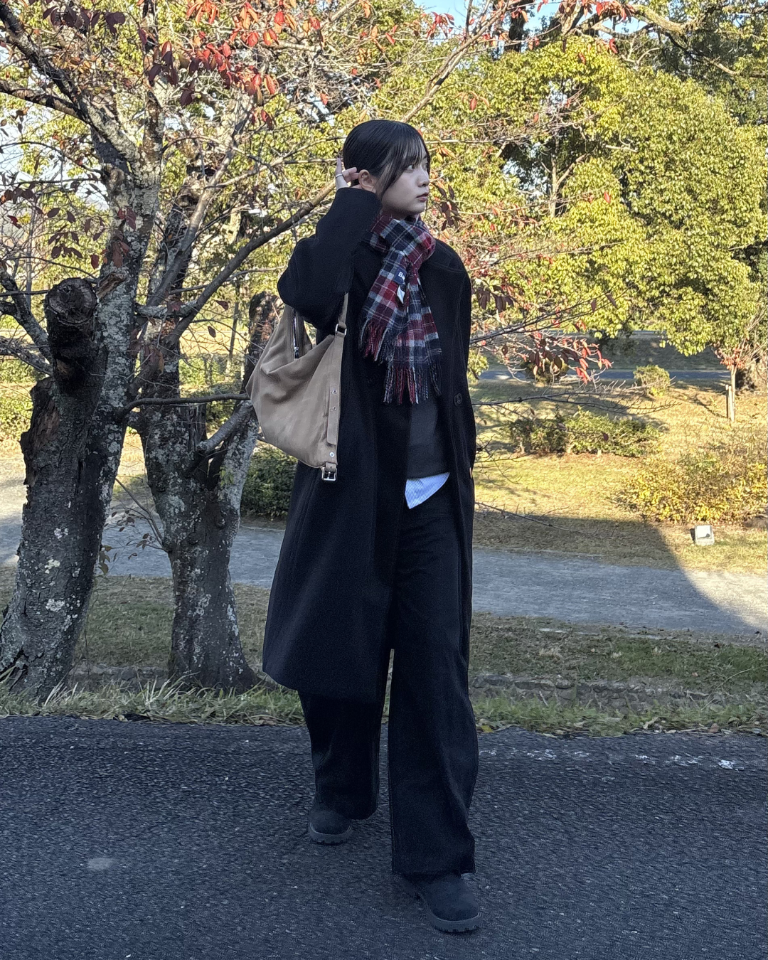 【即納】ウールブレンドロングコート K5021