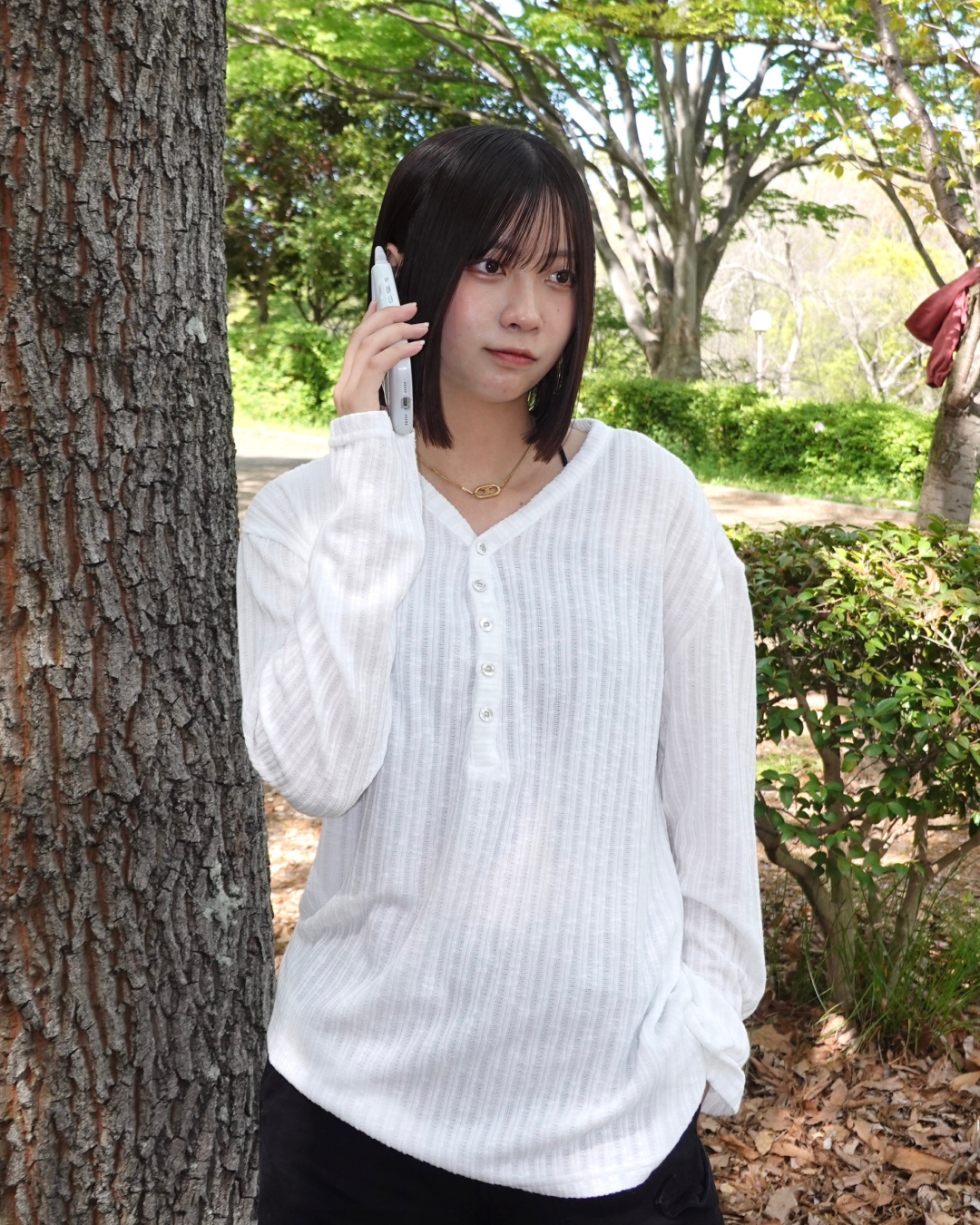【即納】ヘンリーネックシアーロンT K5028