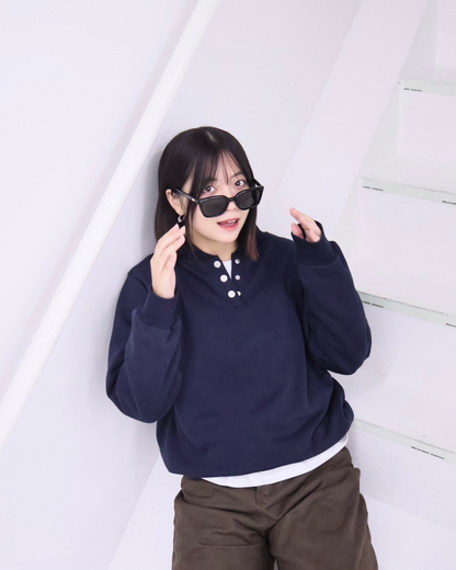 【11/25 19:00販売開始 オリジナル 即納】コットンヘンリーネックスウェットシャツ K6001