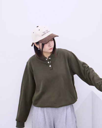 【11/25 19:00販売開始 オリジナル 即納】コットンヘンリーネックスウェットシャツ K6001