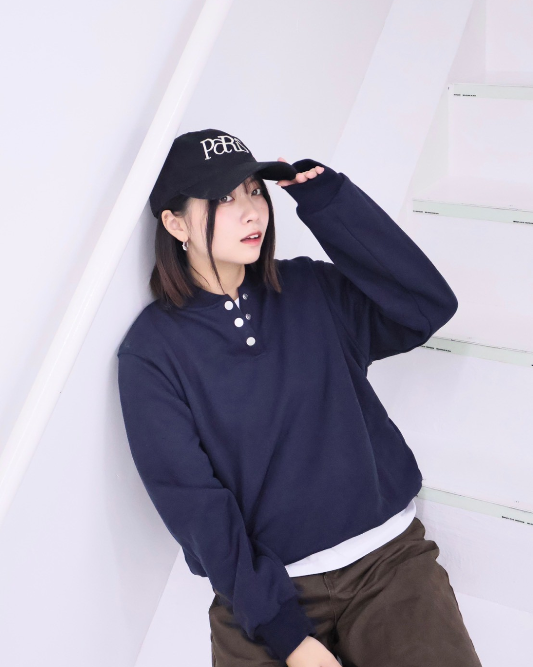 【11/25 19:00販売開始 オリジナル 即納】コットンヘンリーネックスウェットシャツ K6001