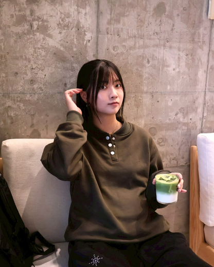 【11/25 19:00販売開始 オリジナル 即納】コットンヘンリーネックスウェットシャツ K6001