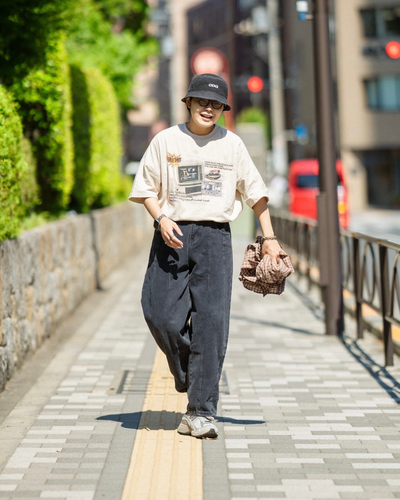 【即納】ワイドラインデニムパンツ　KA0051