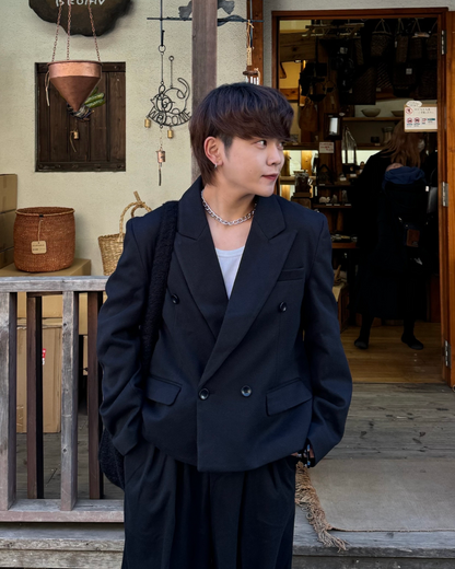 ジャケットショート丈テーラード韓国風新品メンズLサイズ ジャケットショート丈テーラード韓国風新品メンズLサイズ