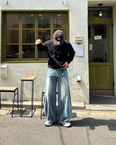 カジュアルワイドレッグパンツ KA0158