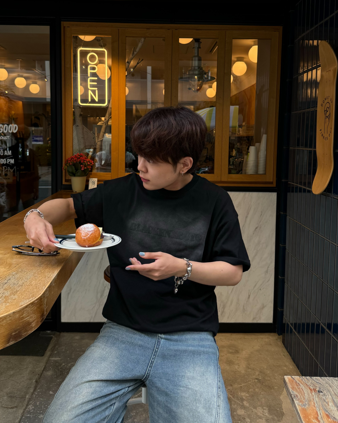 ウォッシュプリントTシャツ KA1035