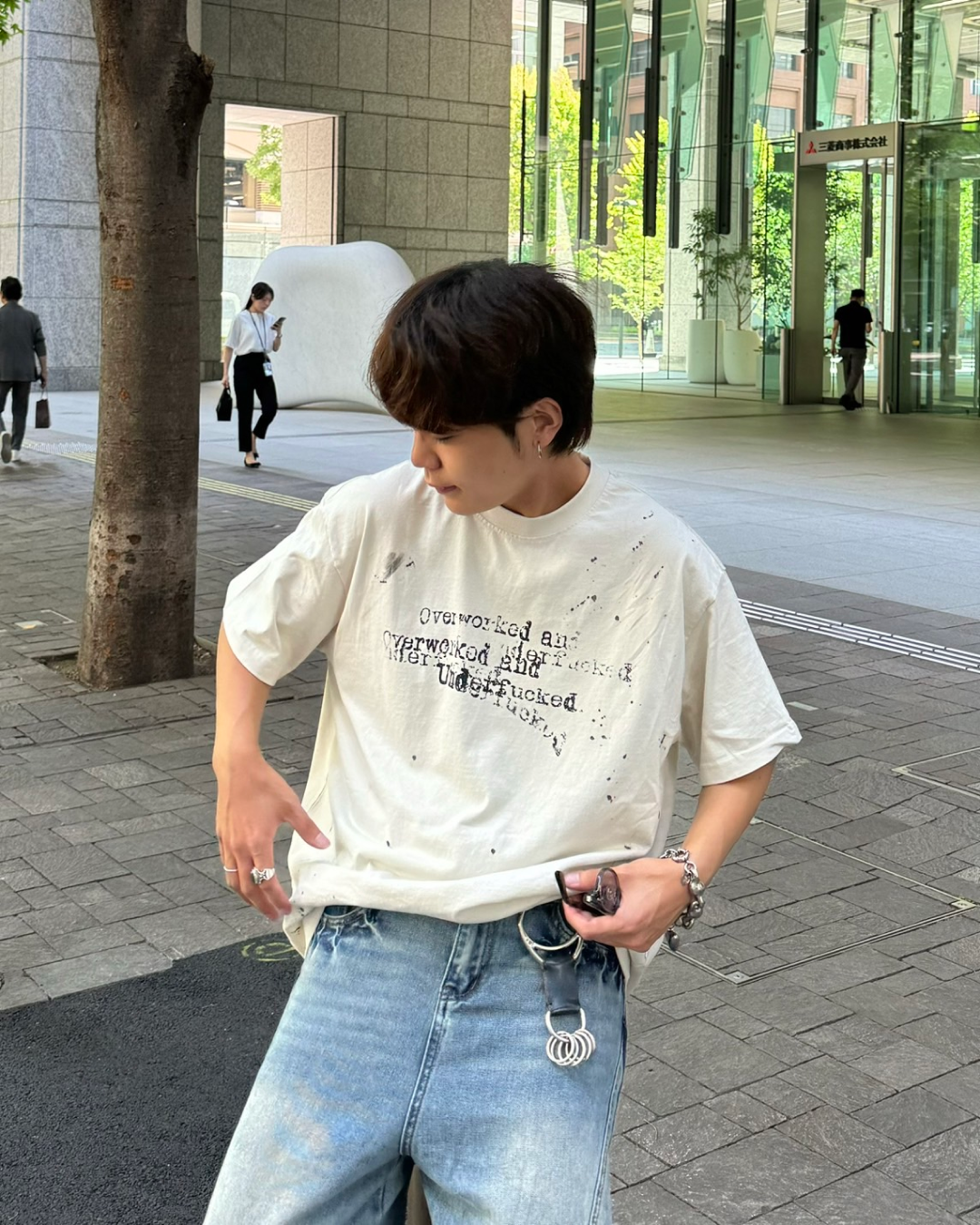 レタリングペイントTシャツ KA1087