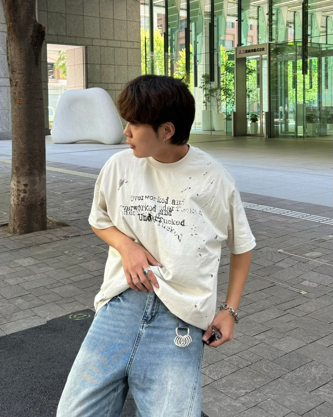 レタリングペイントTシャツ KA1087