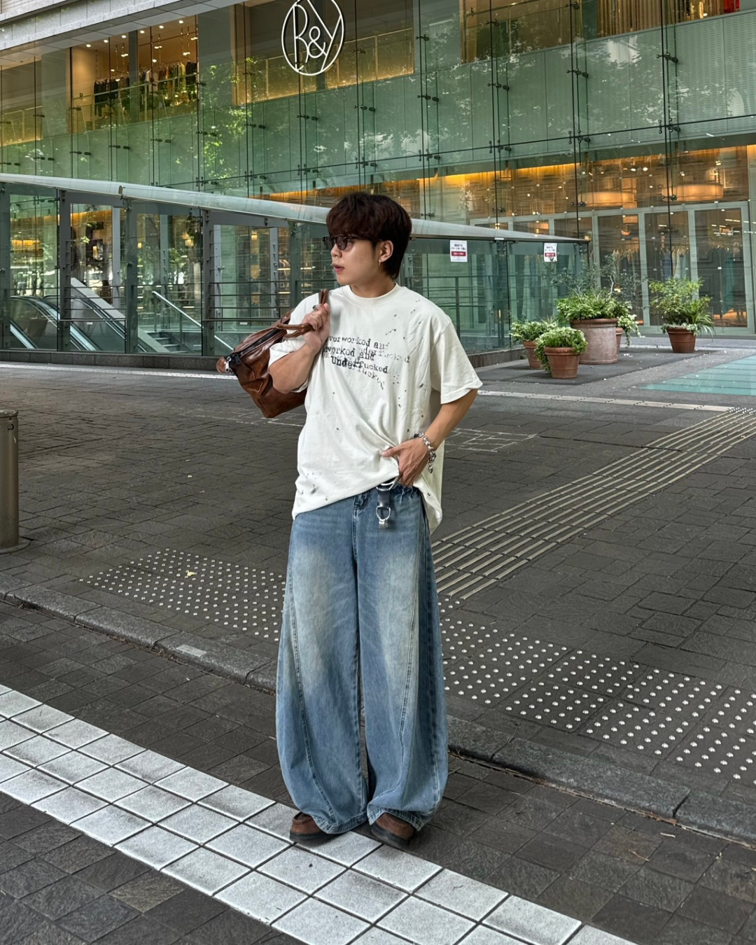 レタリングペイントTシャツ KA1087