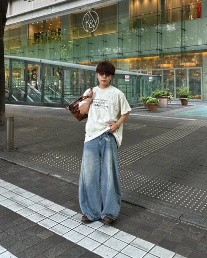 レタリングペイントTシャツ KA1087
