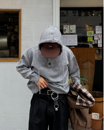 フードボタンニット KA1123