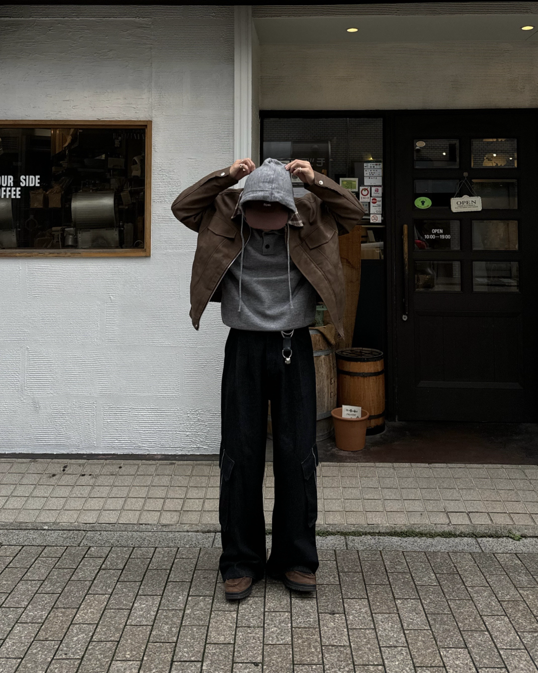 フードボタンニット KA1123