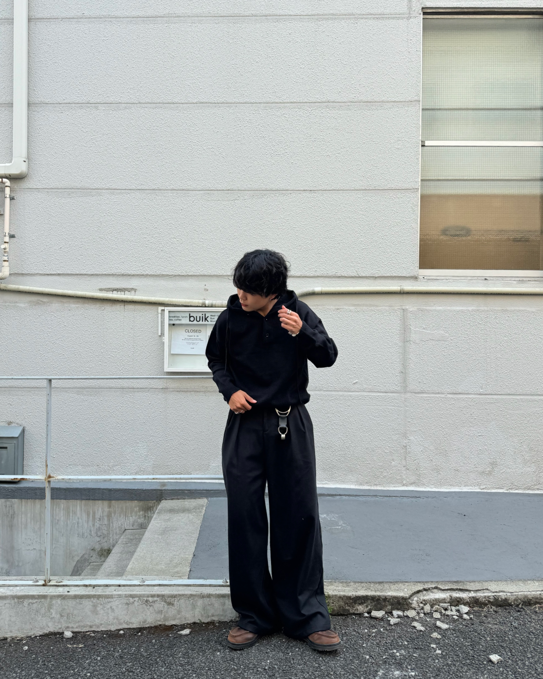 フードボタンニット KA1123