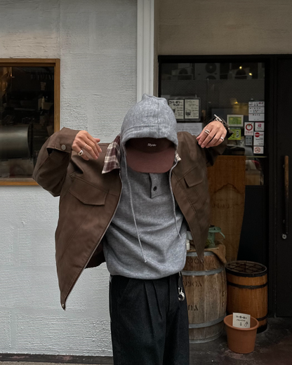 フードボタンニット KA1123