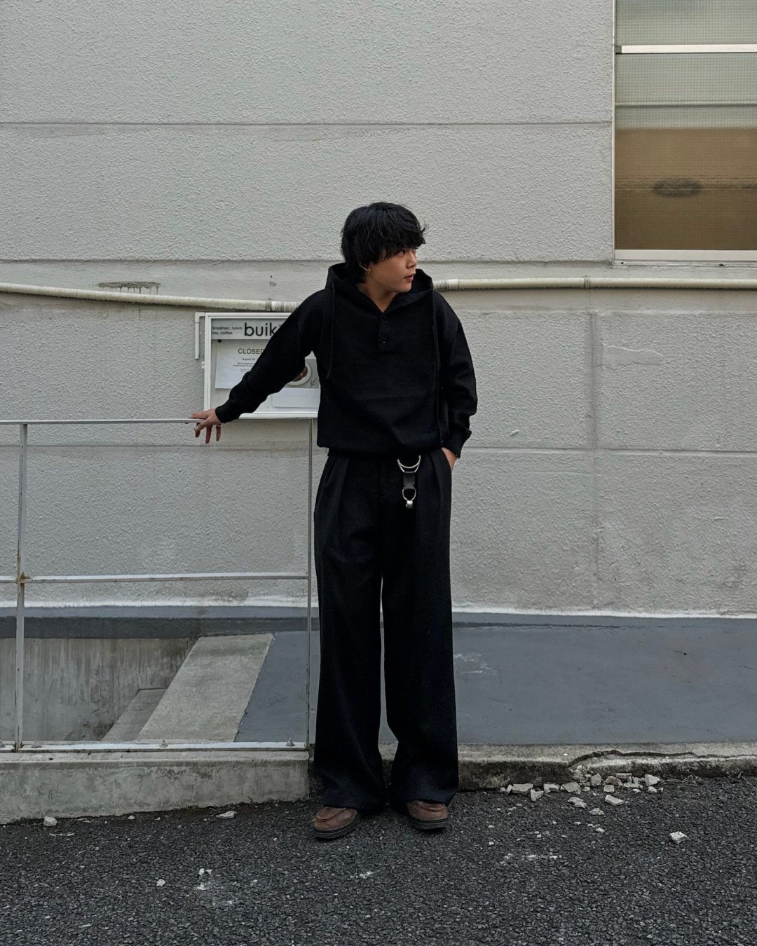 フードボタンニット KA1123