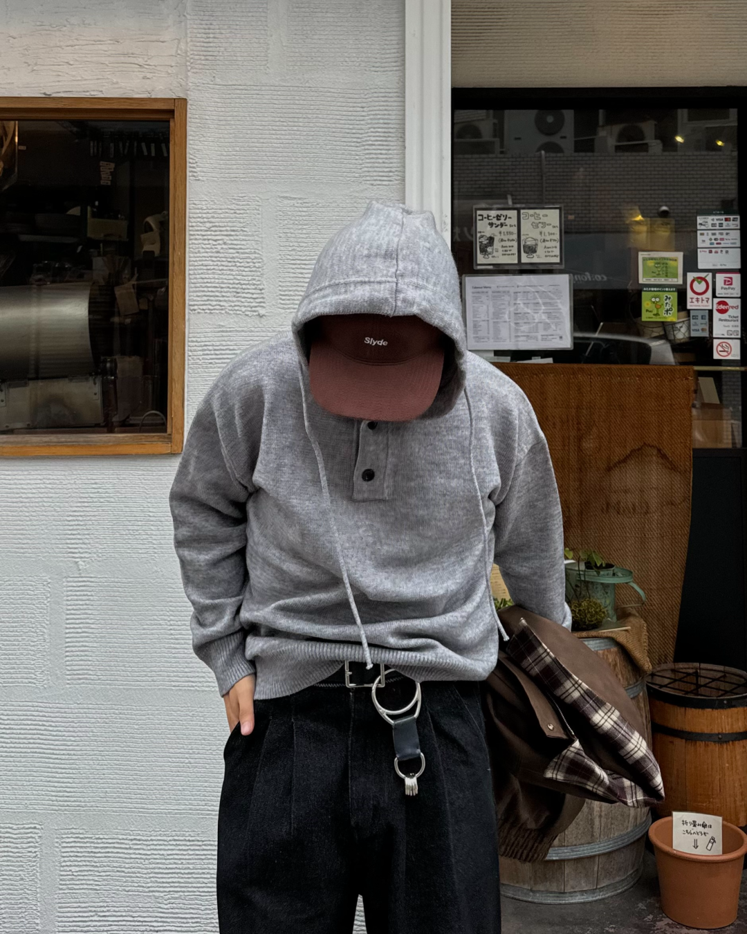 フードボタンニット KA1123