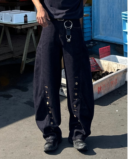 フロントボタンバルーンデニムパンツ KA1190 – YOLO(ヨロ フロントボタンバルーンデニムパンツ KA1190 – YOLO(ヨロ