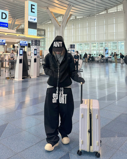 デザインダブルジップパーカー KM1215