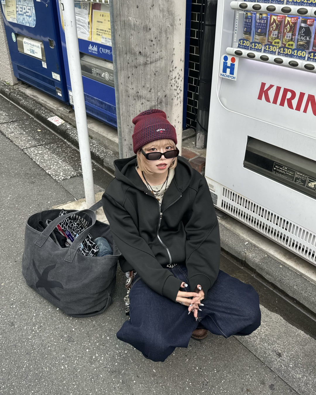 デザインダブルジップパーカー KM1215