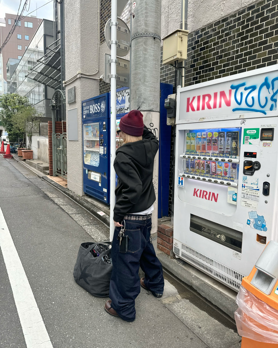 デザインダブルジップパーカー KM1215