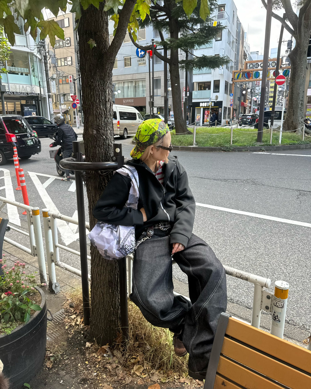 デザインダブルジップパーカー KM1215