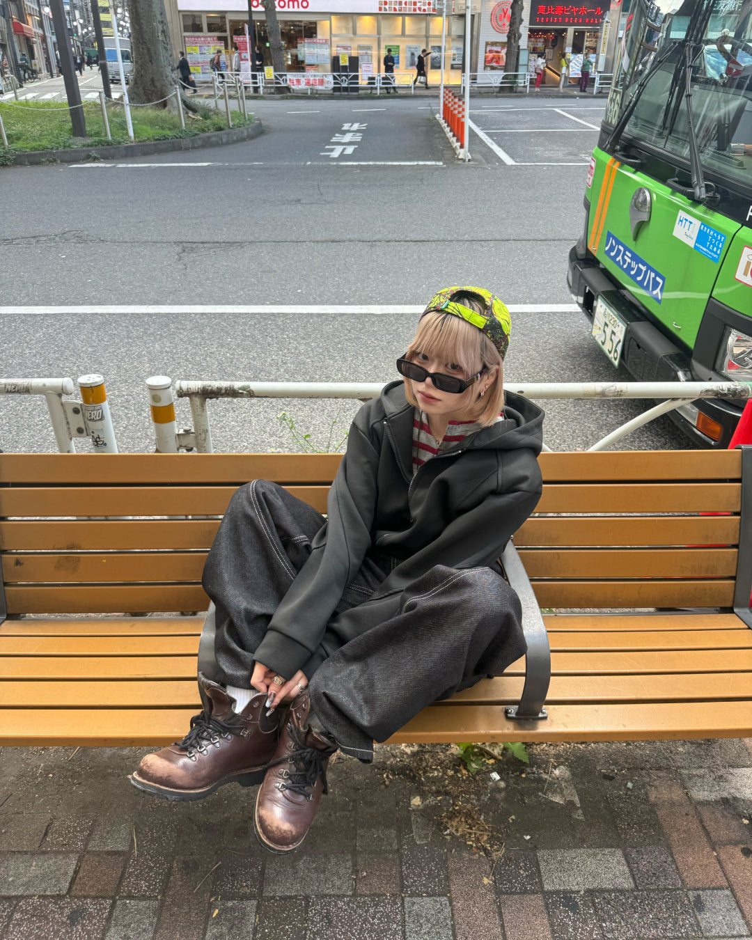 デザインダブルジップパーカー KM1215