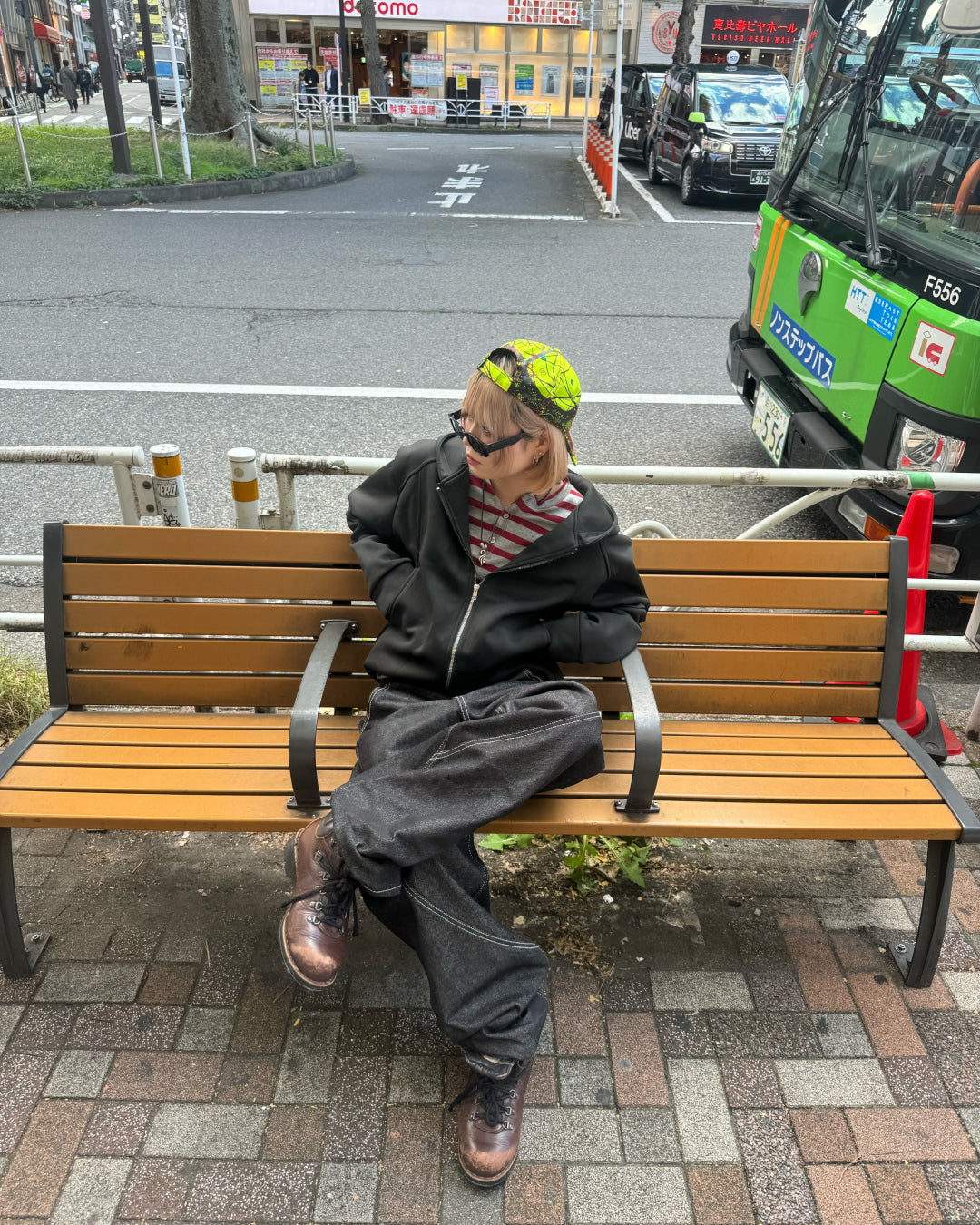 デザインダブルジップパーカー KM1215