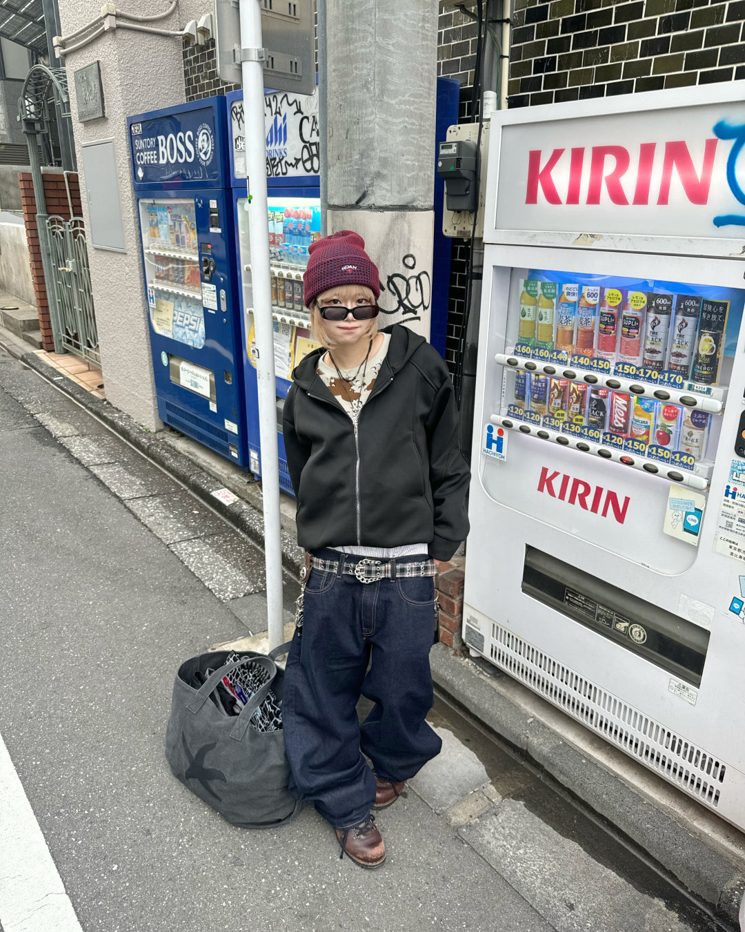 デザインダブルジップパーカー KM1215