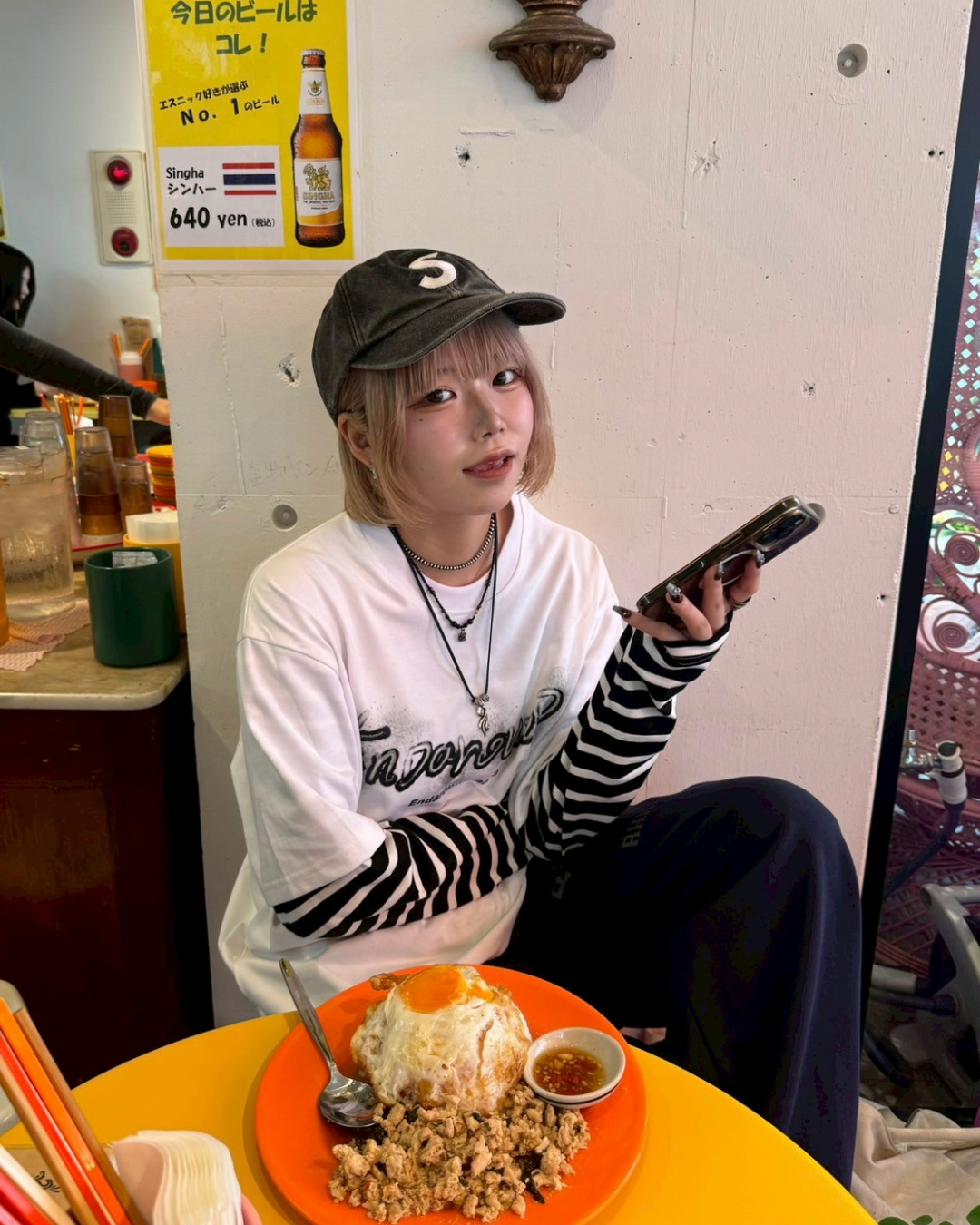 ボーダーレイヤードTシャツ KM1235