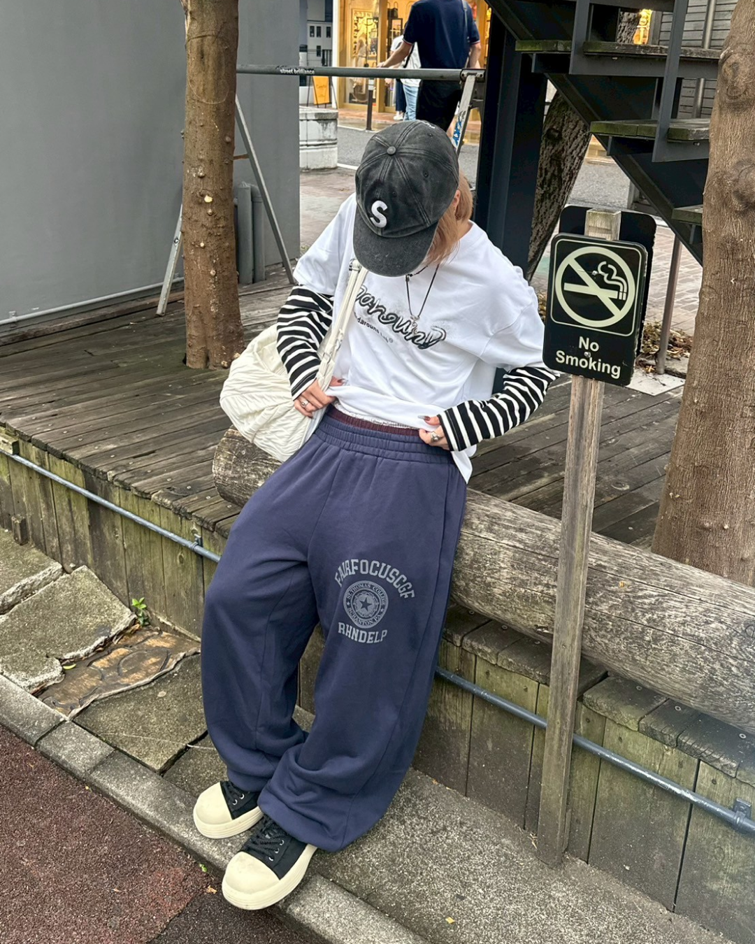 ボーダーレイヤードTシャツ KM1235