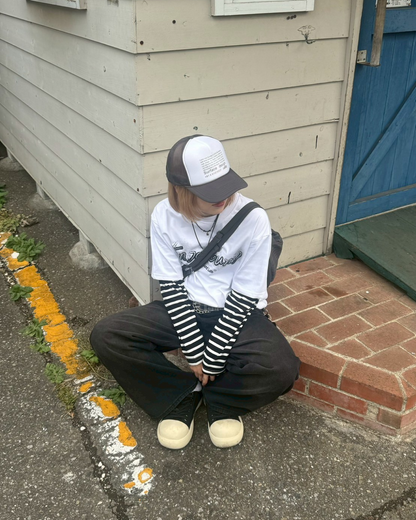 ボーダーレイヤードTシャツ KM1235