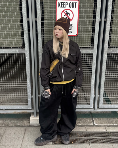 チェックナイロンジャケット KM1246