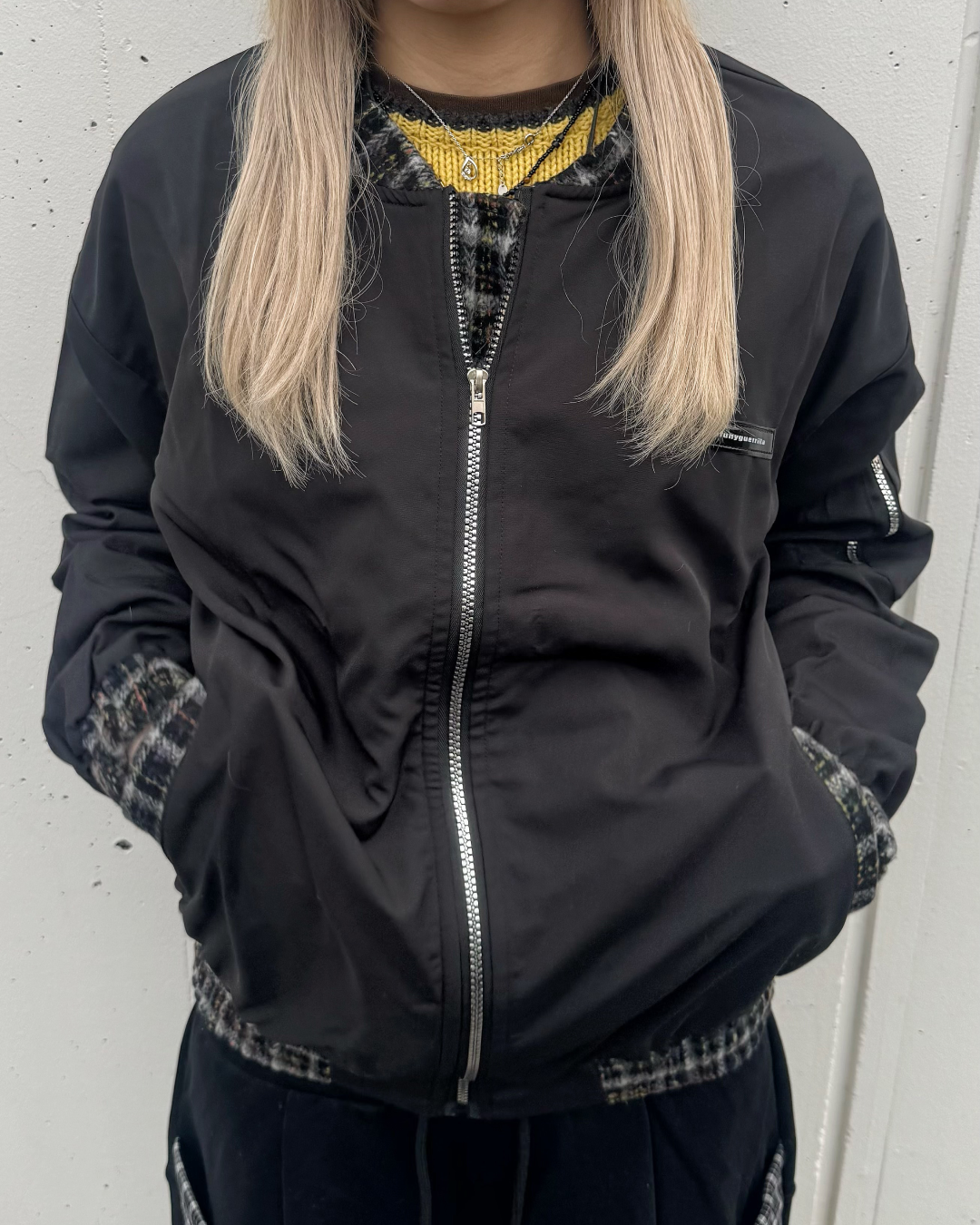 チェックナイロンジャケット KM1246