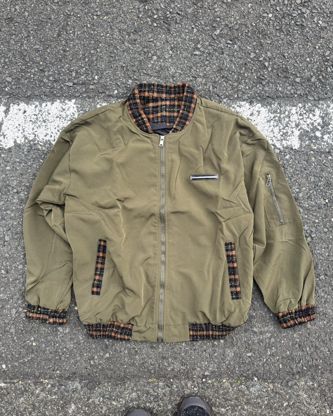 チェックナイロンジャケット KM1246