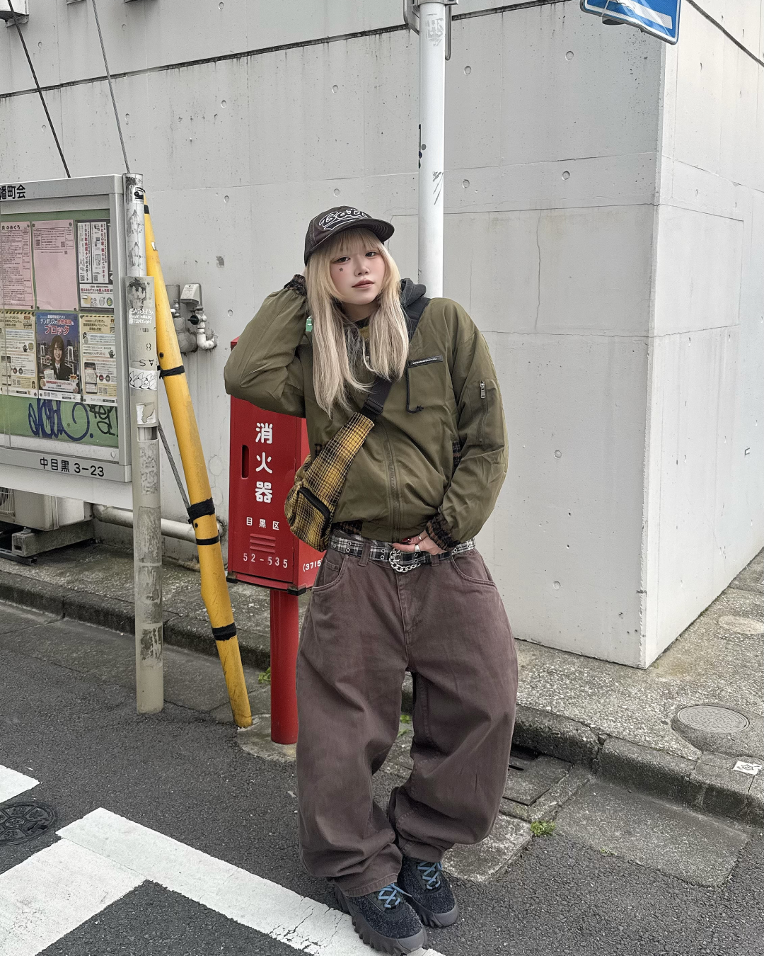 チェックナイロンジャケット KM1246