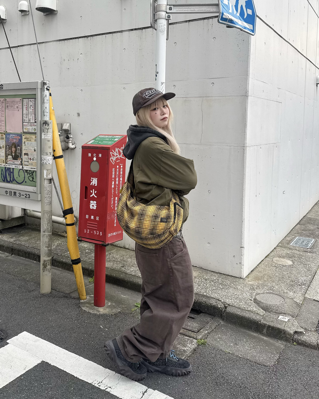 チェックナイロンジャケット KM1246