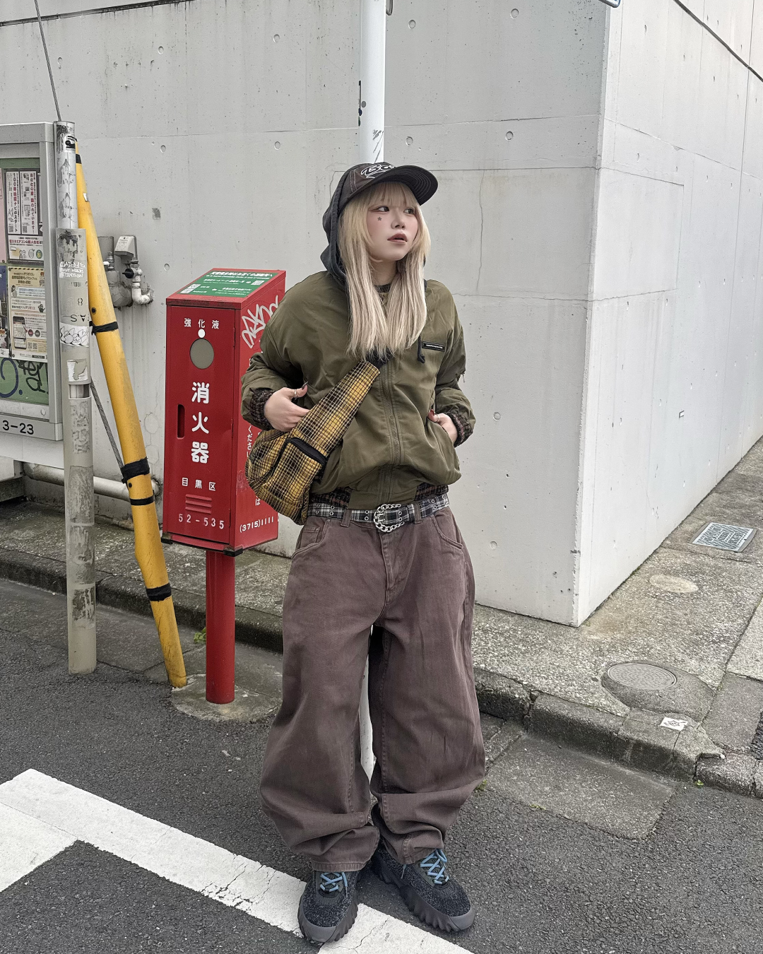 チェックナイロンジャケット KM1246