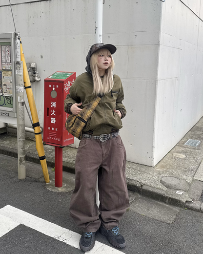 チェックナイロンジャケット KM1246