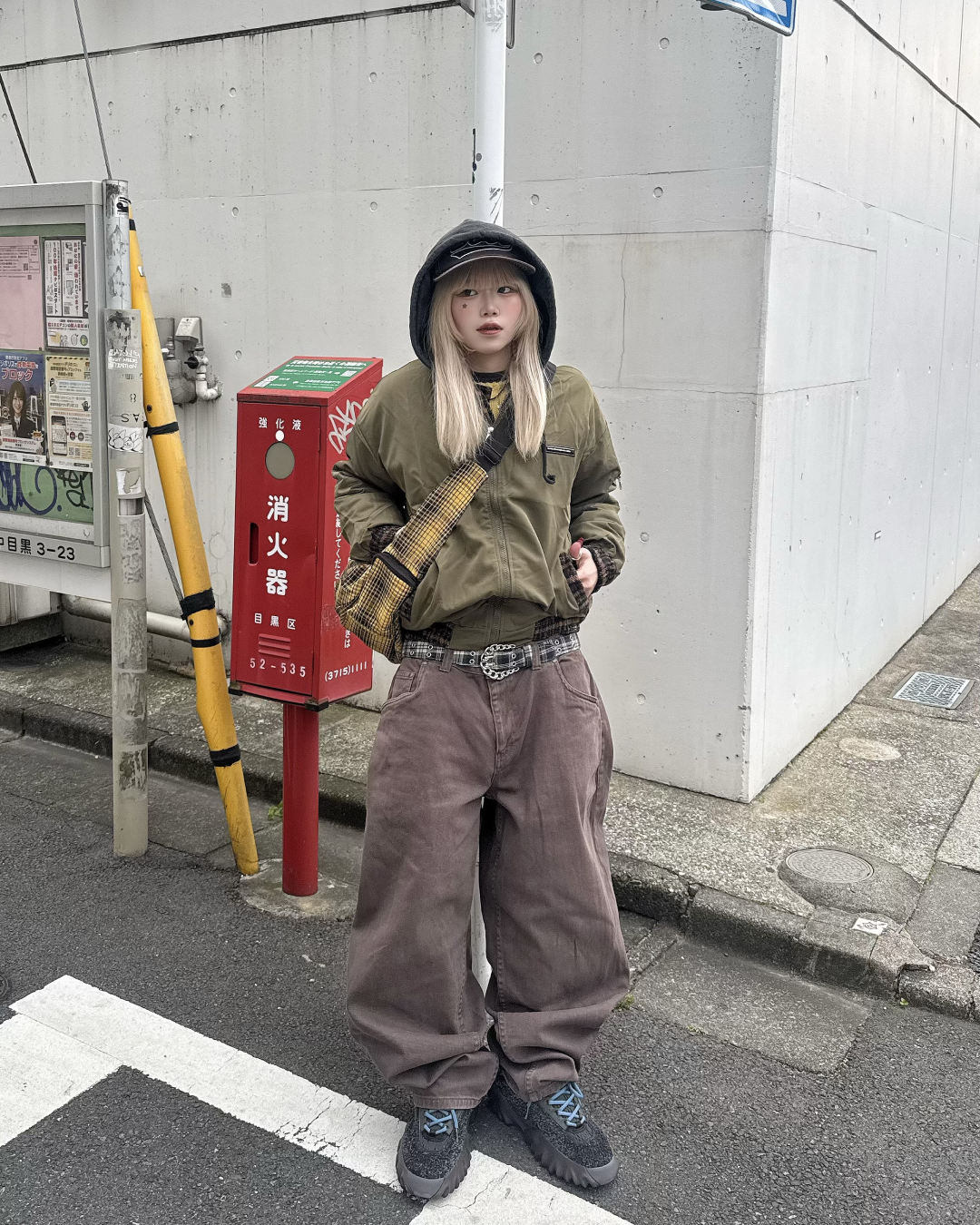 チェックナイロンジャケット KM1246