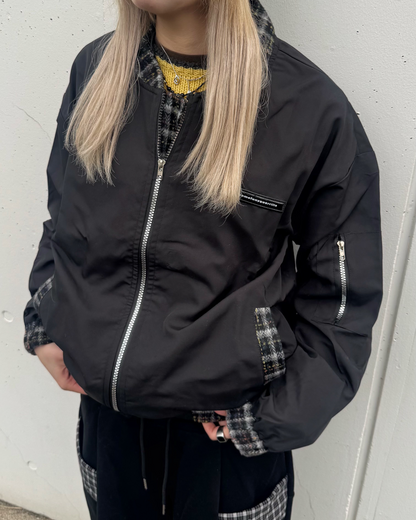 チェックナイロンジャケット KM1246