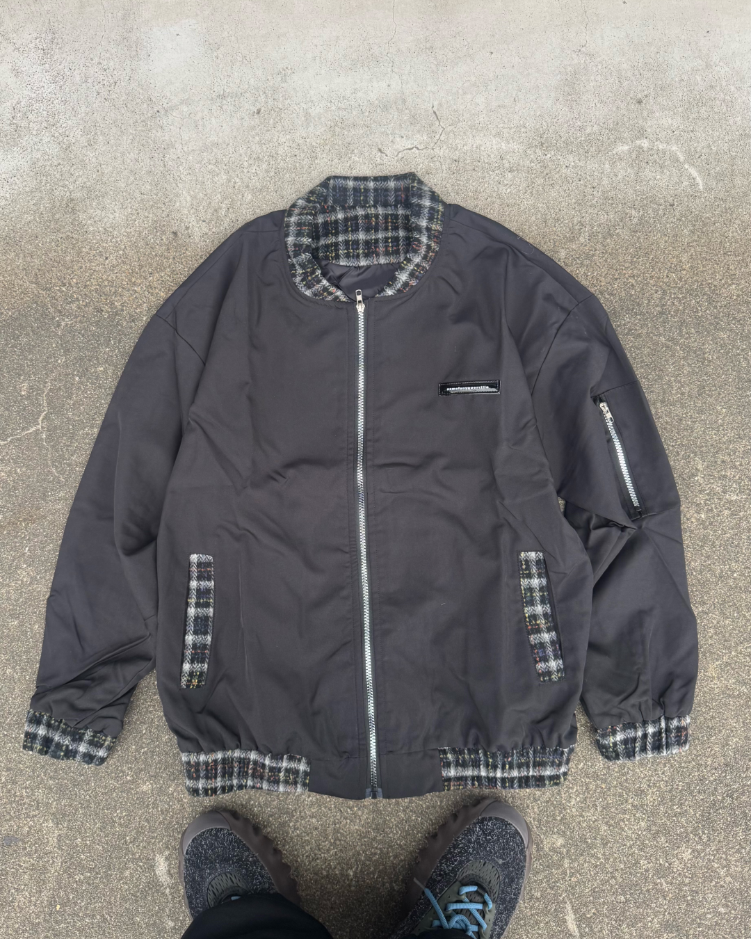 チェックナイロンジャケット KM1246