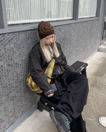 チェックナイロンジャケット KM1246