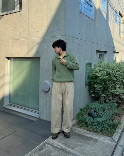 ハーフジップタートルネックニット KA1287