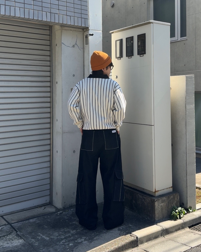 ストライプカレッジポロセーター KA1299