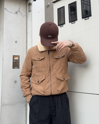 コーデュロイ襟ボアジャケット KA1326