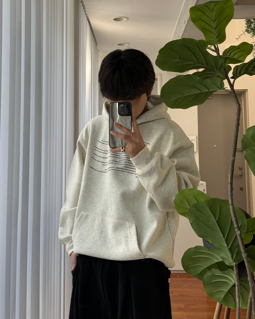 レタリングプリントパーカー KA1332