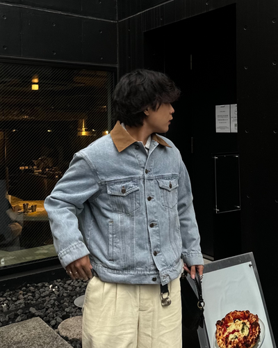 【即納】バイカラーデニムジャケット　KA5005